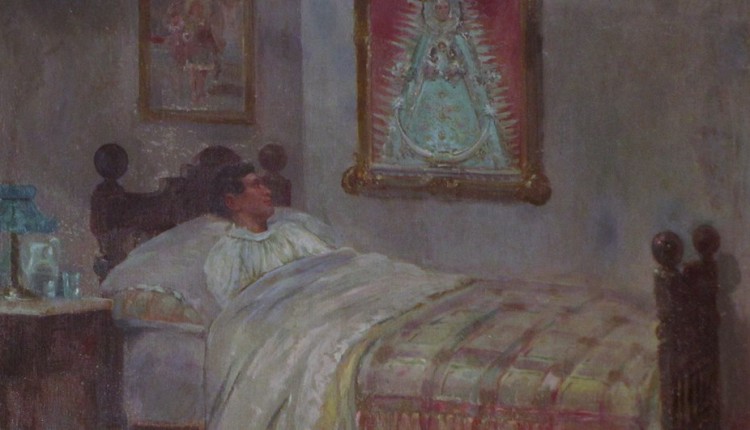Exvoto de Rafael Gómez «El Gallo» encomendándose a la Virgen del Rocío