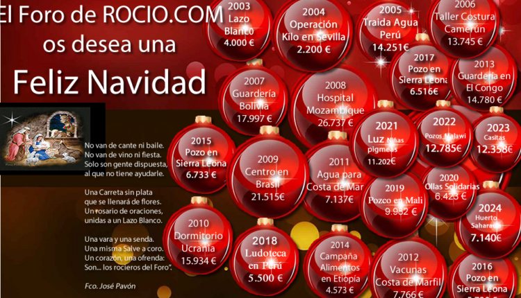 El Foro del Rocio.com os desea una Feliz Navidad 2024