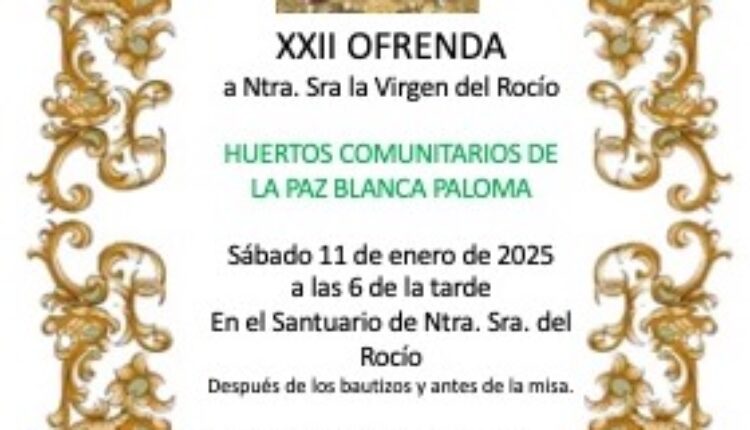 ENTREGA  DE LA OFRENDA DEL FORO 2024 EN EL SANTUARIO